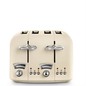 DeLonghi Argento Flora Cream 4 Slice Toaster
